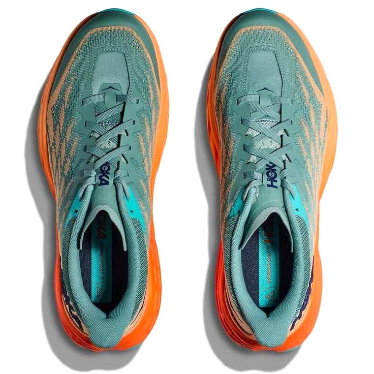 Hoka Speedgoat 5 Mens Green/Orange