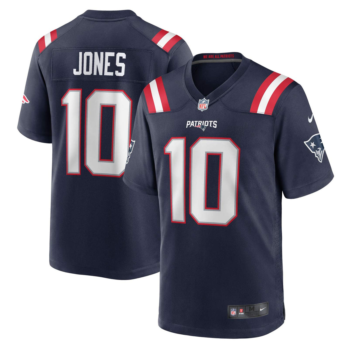 Nike Patriots Jones 10 Home Jersey Navy