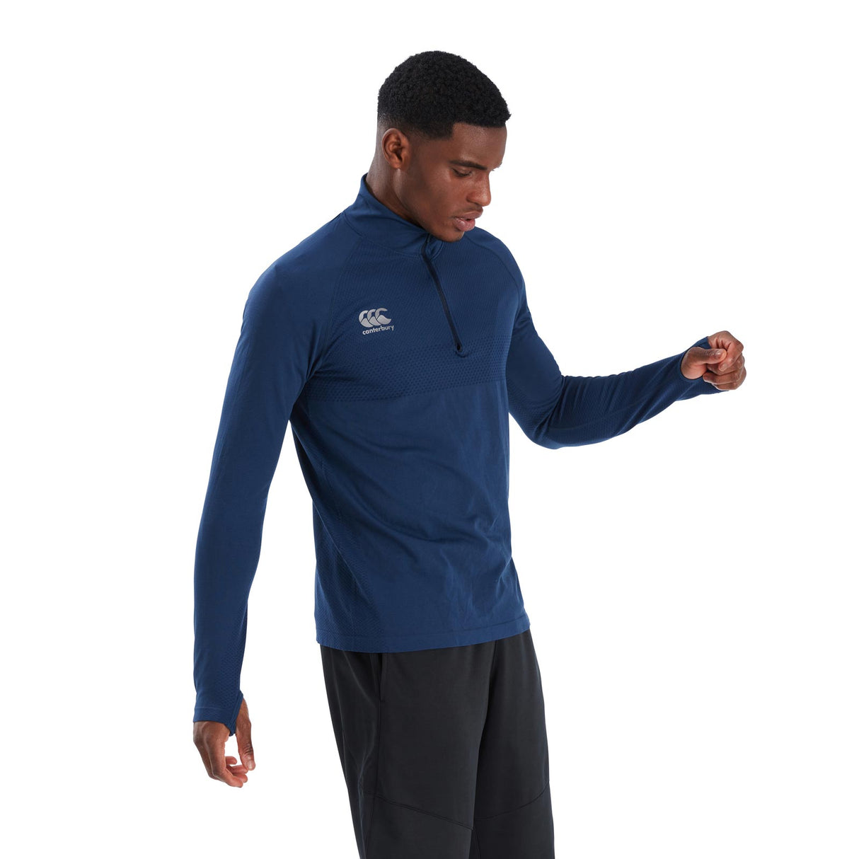 Canterbury Mens Seamless HZ Top Navy