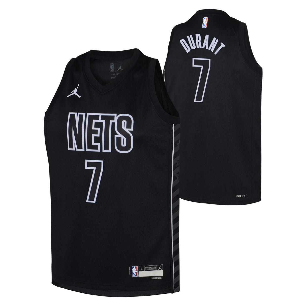 Jordan Nets Durant 7 Kids Jersey Black