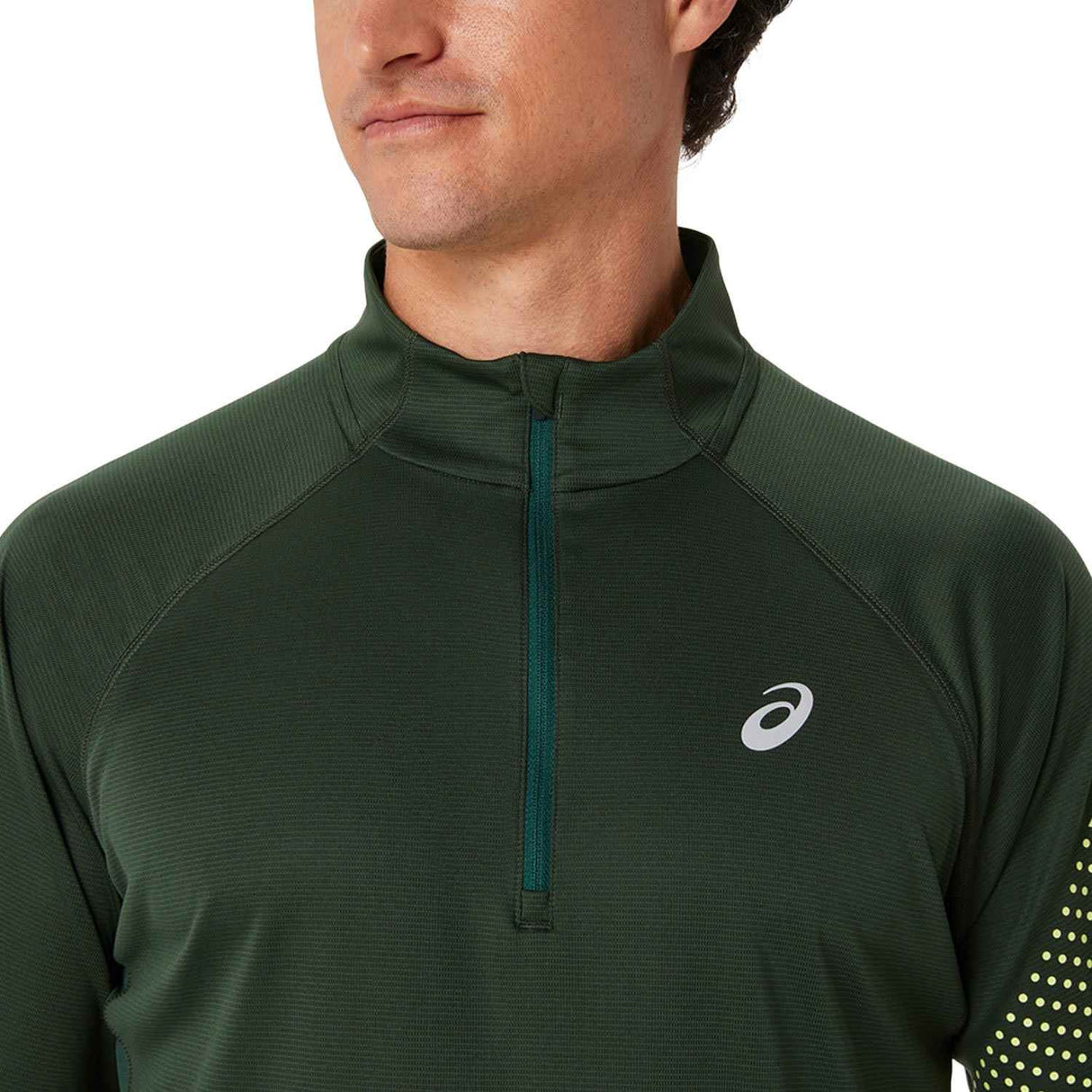 Asics Mens Icon LS HZ Top Green