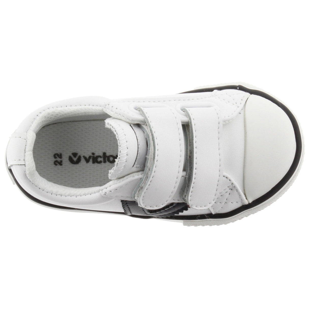 Victoria Velcro Canvas Sneaker Jnr Wh/Bk