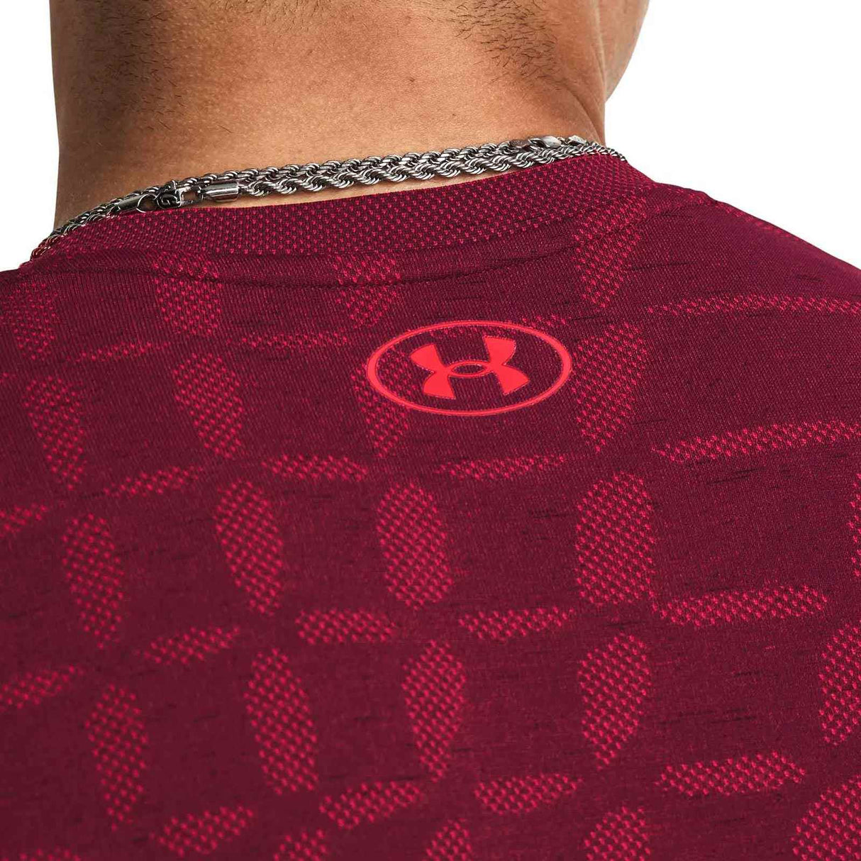 UA Mens Seamless Novelty SS Maroon