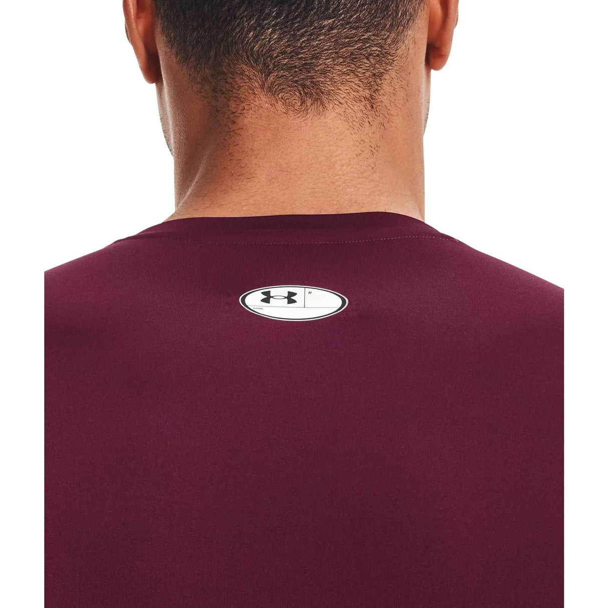 UA Mens HG Armour Comp LS Maroon