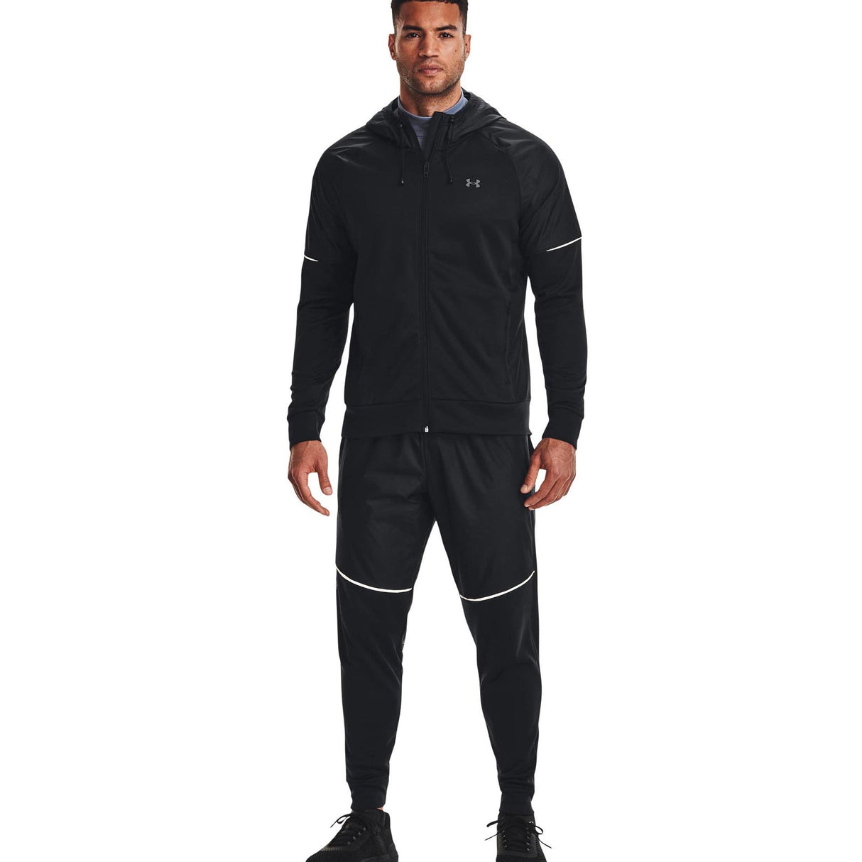 UA Mens AF Storm FZ Hoodie Black