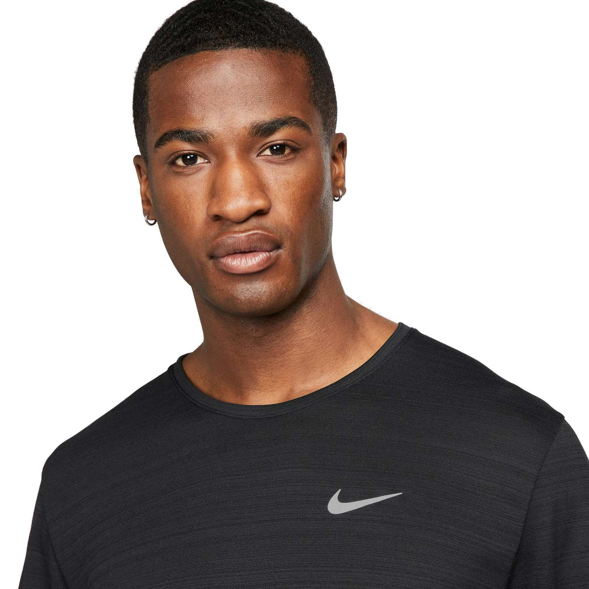 NIKE MENS DRI-FIT MILER TEE BLACK