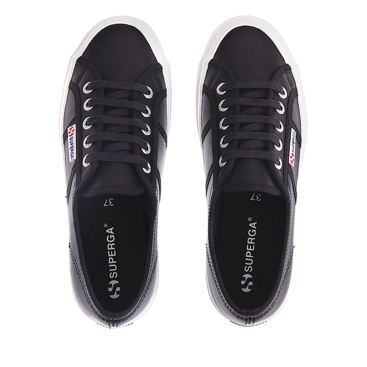Superga Canvas Sneaker Leather Unisex Bl