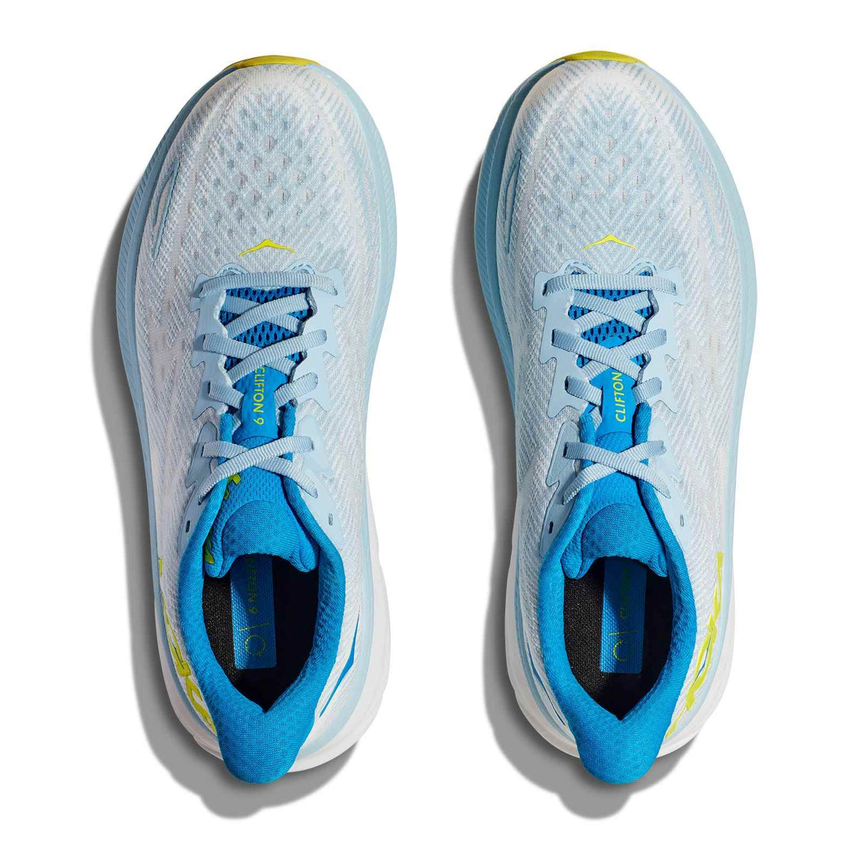 Hoka Clifton 9 Mens White / Blue
