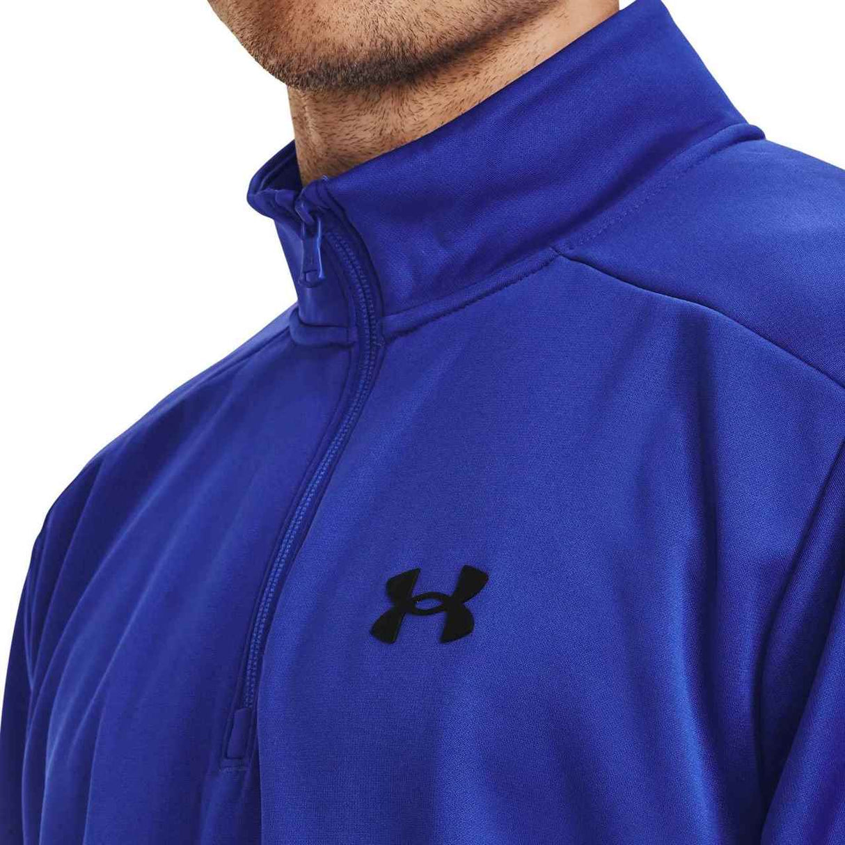 UA Mens Armour Fleece QZ Blue