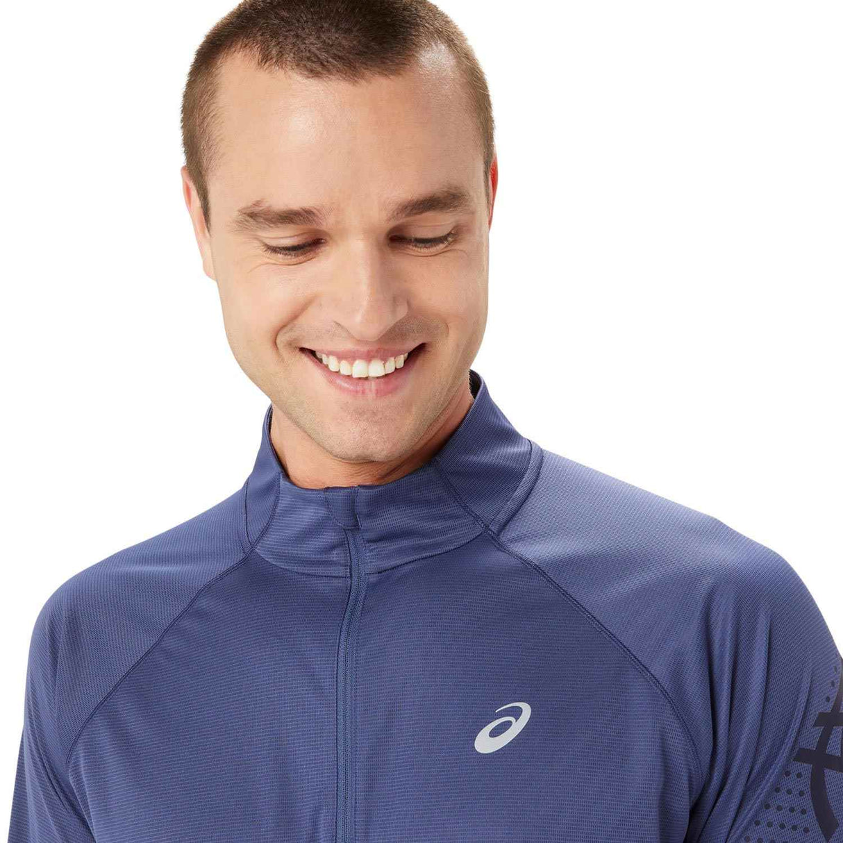 Asics Mens Icon LS Half Zip Blue