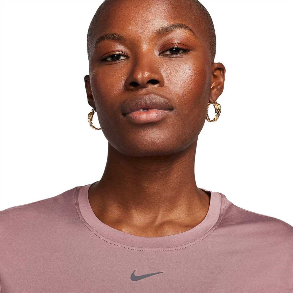 Nike Wmns One Classic DF SS Top Brown