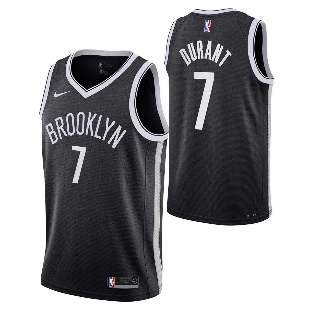 NIKE Nets Durant Icon Kids Jersey Black