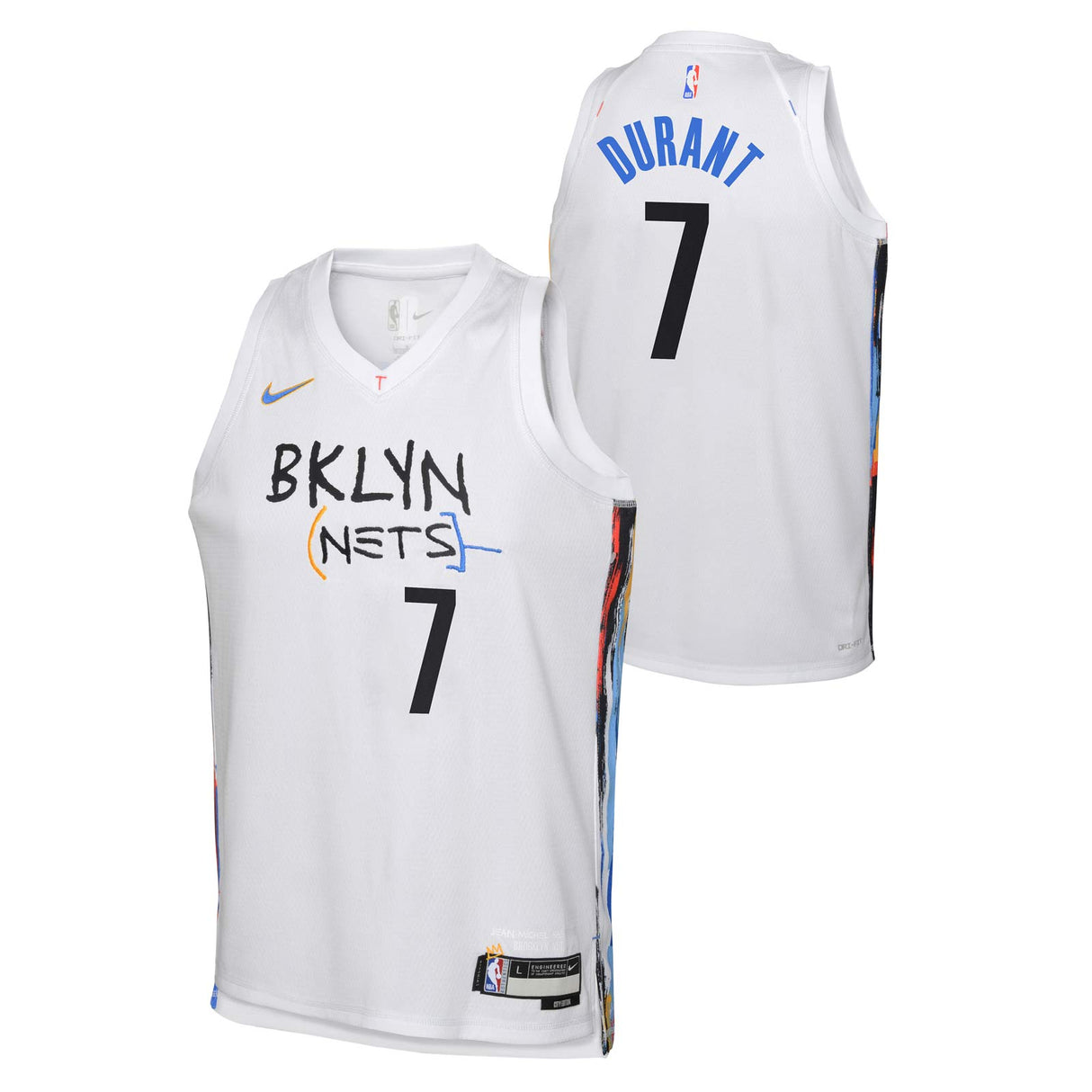 NIKE Nets Durant Swingman Kid Jersey Wht