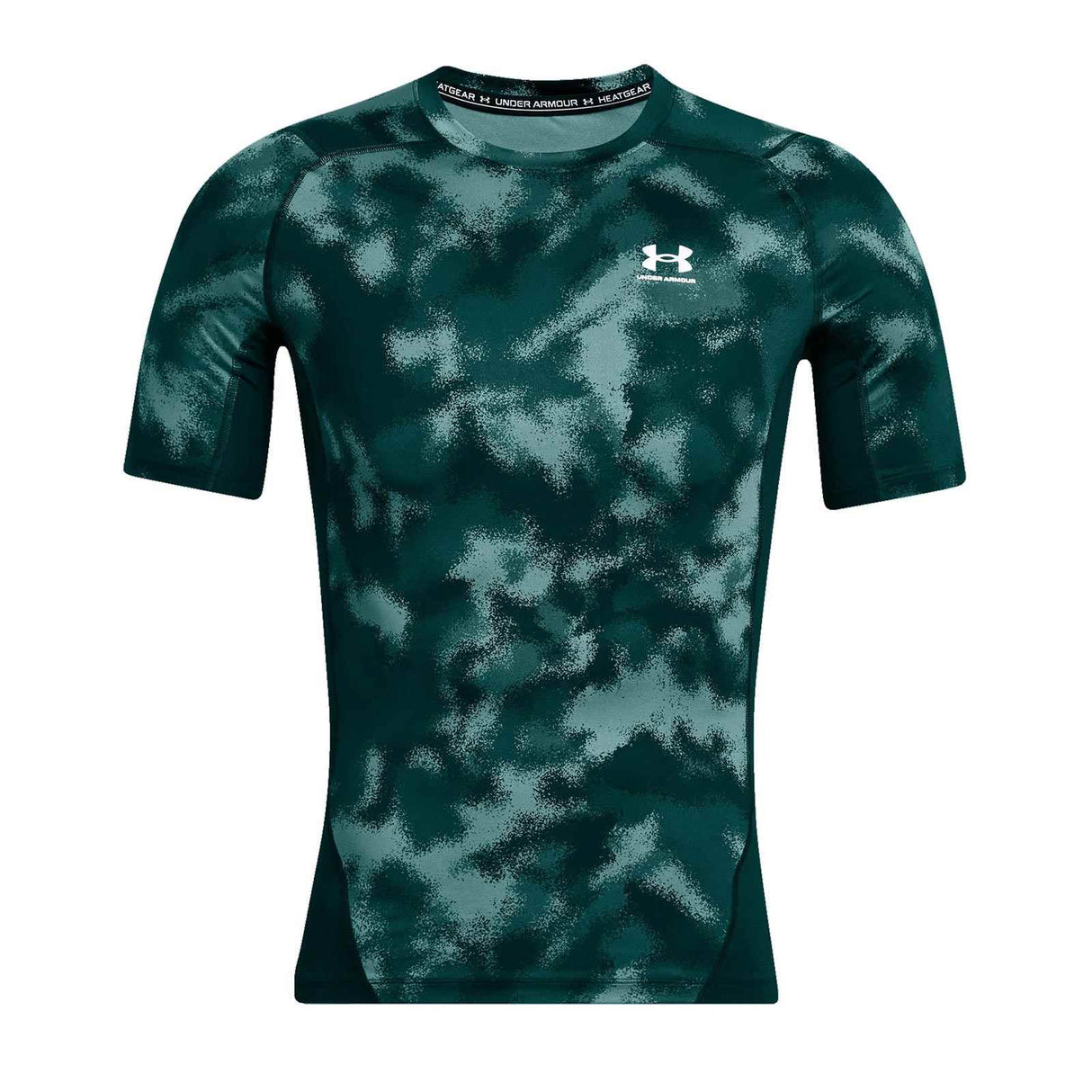 UA Mens HG Armour Printed SS Green