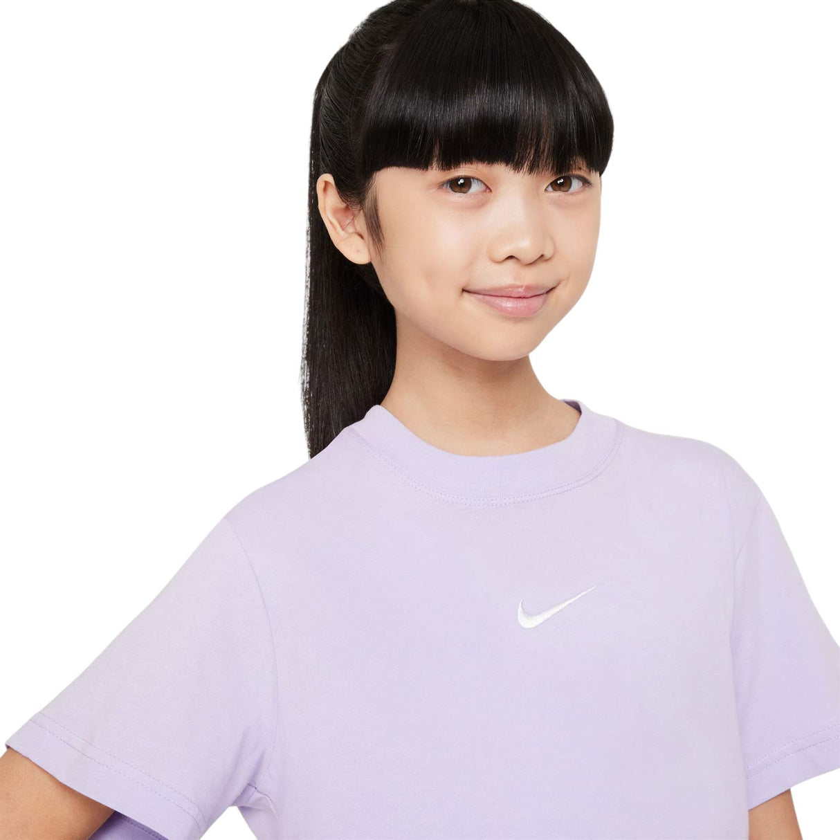 Nike Girls NSW ESSNTL SS Boxy Tee Purple