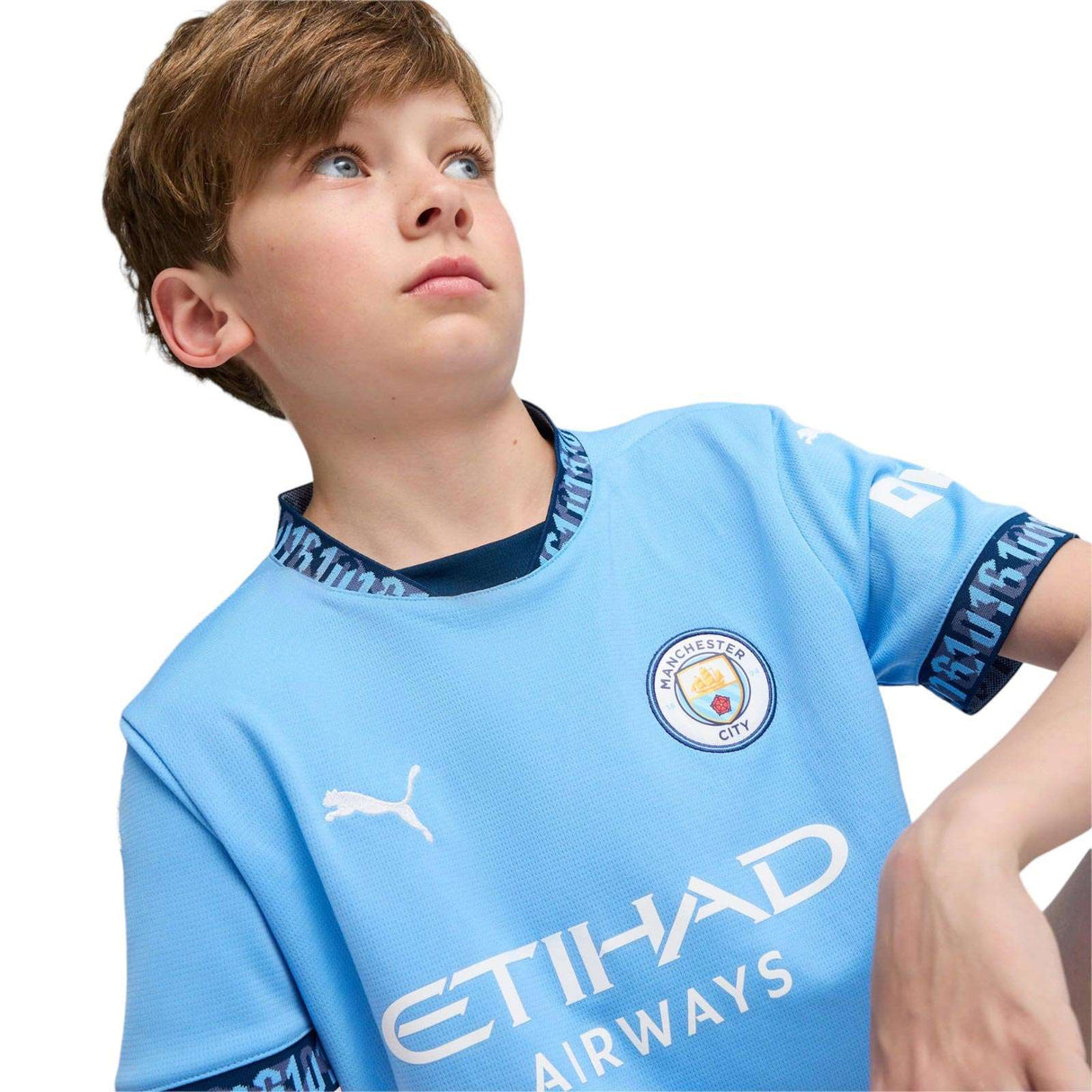 Puma MCFC 24 Kids Home Jersey Blue