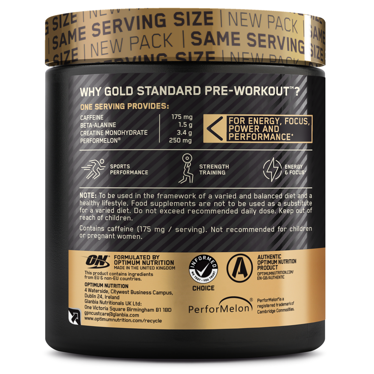 ON Gold Standard Pre-Workout 300g Tub