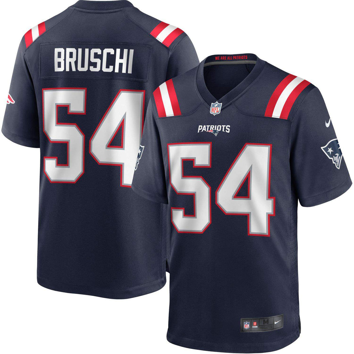 Nike Patriots Bruschi 54 Home Jersey Nvy
