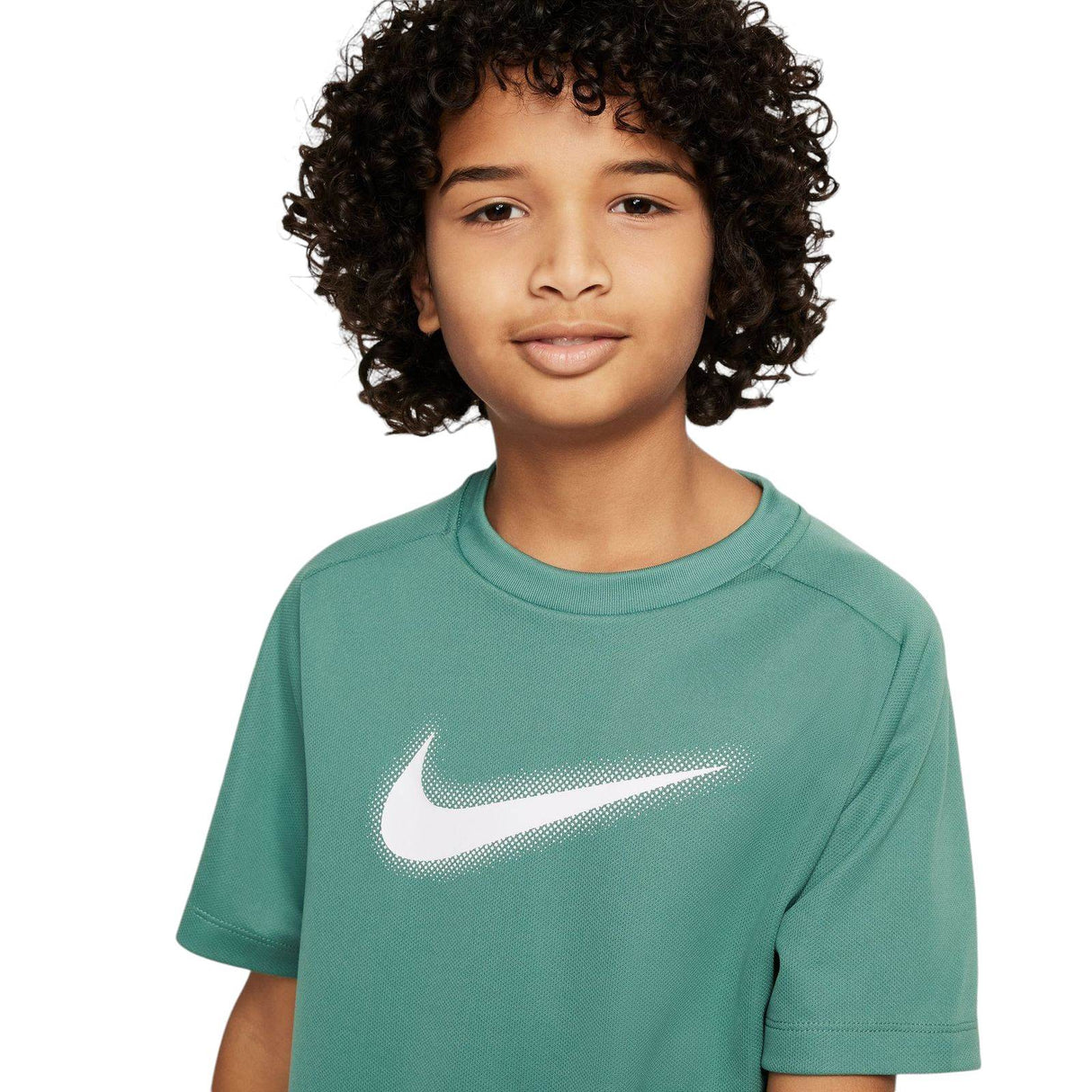 Nike Boys DF HBR Multi SS Top Green