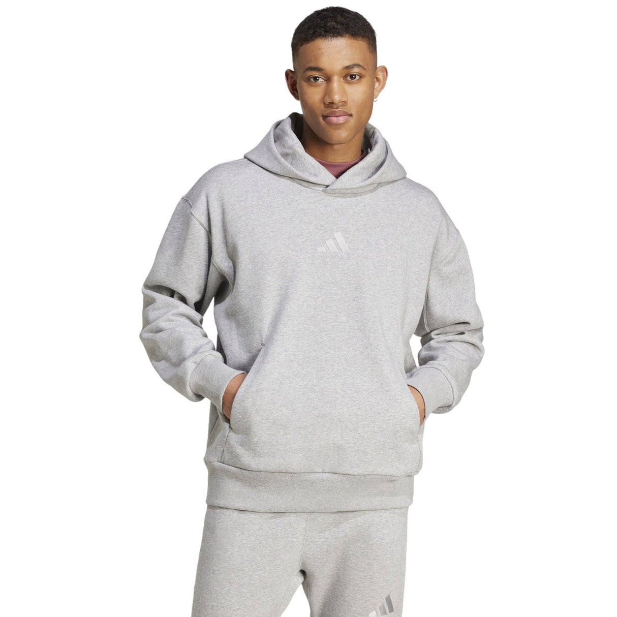 adidas Szn FL Mens Hoodie Grey