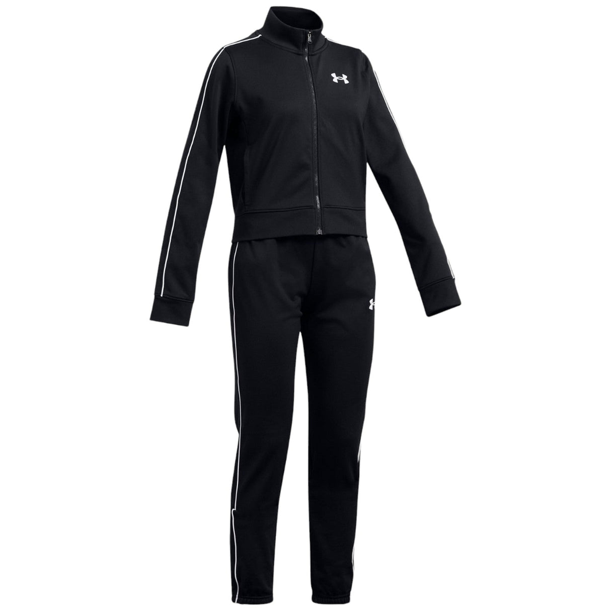 UA Girls Icon Knit Crp Tracksuit Black