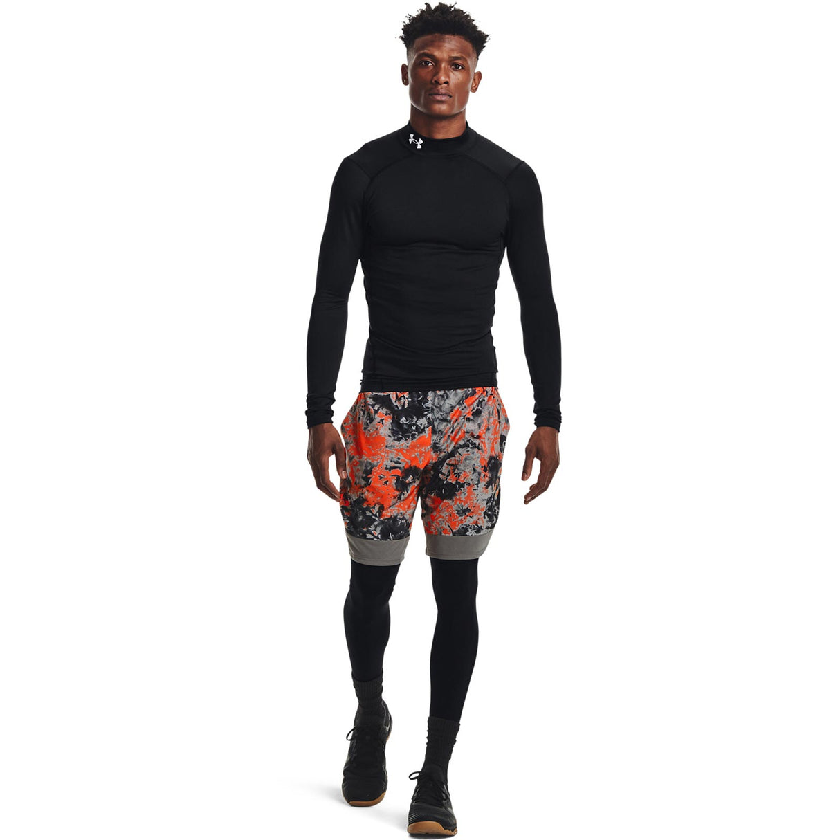UA Mens CG Armour Comp Mock Black