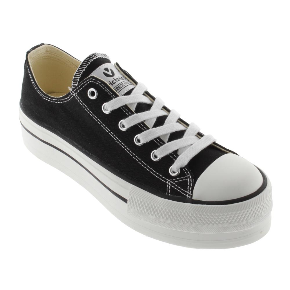 VICTORIA CANVAS PLATFORM SNEAKER BLK