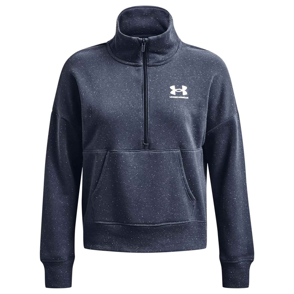 UA Womens Rival Fleece HZ Top Grey