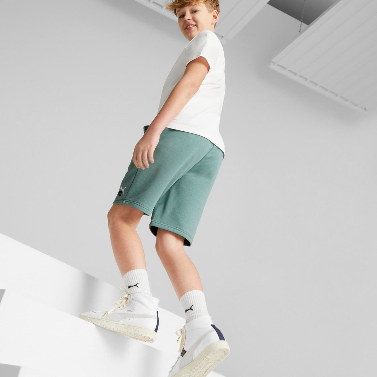 Puma Kids ESS+ 2 Col Shorts TR Green