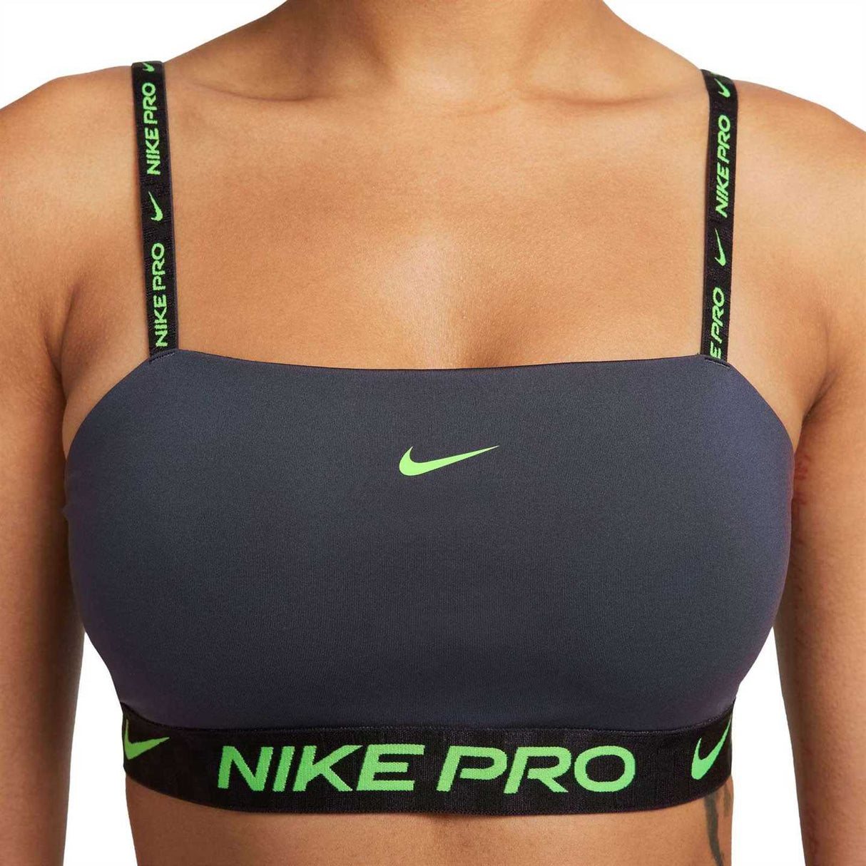 Nike Wmns DF Indy Bandeau Bra Grey