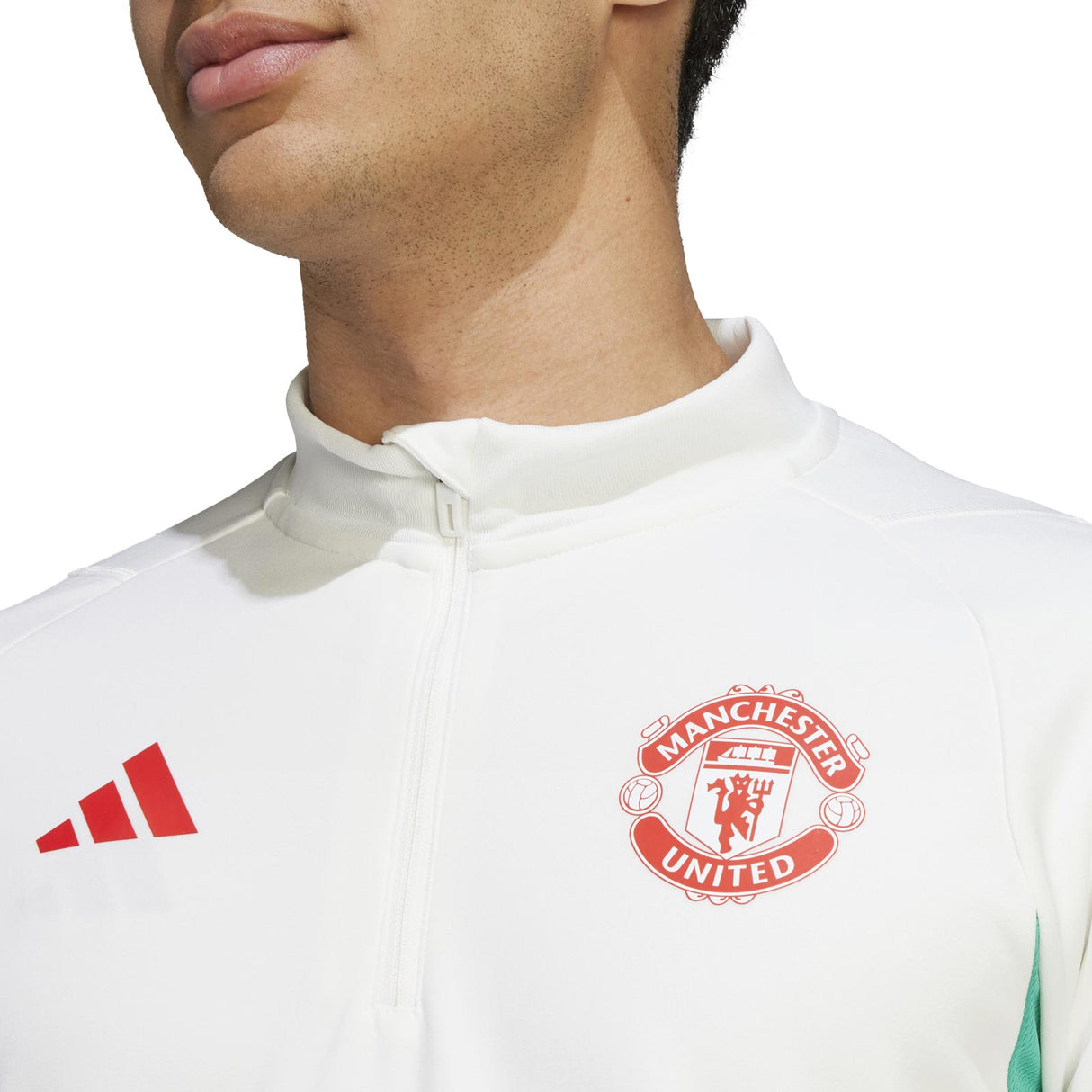 adidas Man Utd 23 Training QZ Top White