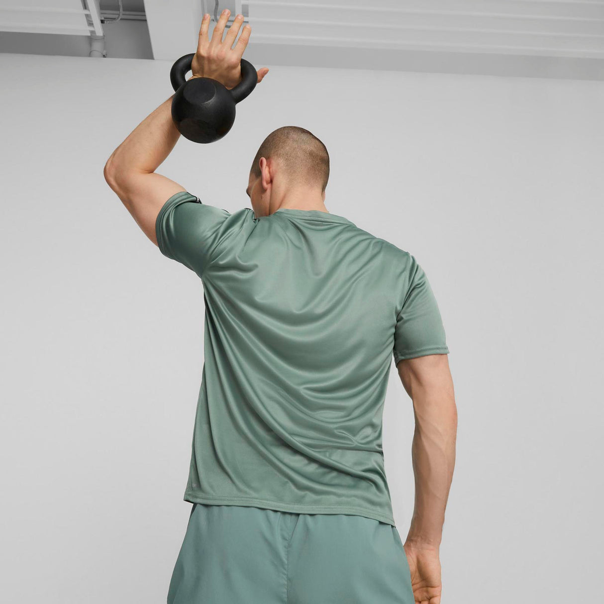 Puma Mens Fit Taped Tee Green
