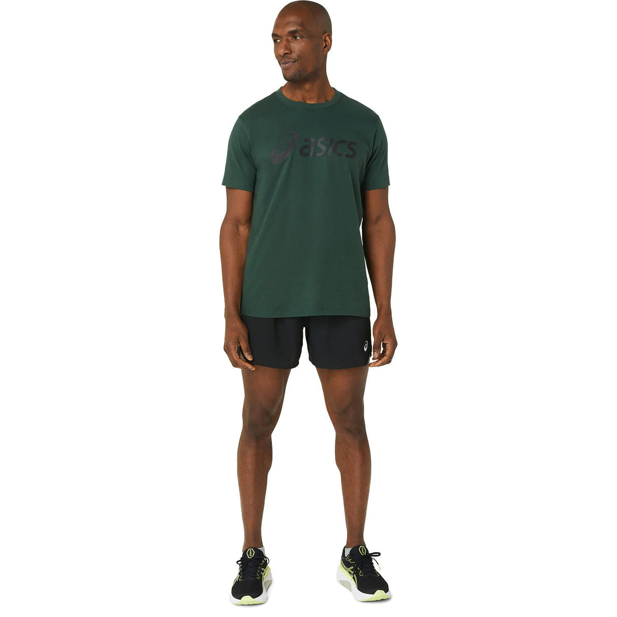 Asics mens Big Logo Tee Green