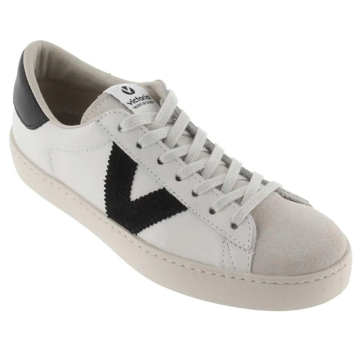 Victoria Contrast Leather Sneaker Wn W/B