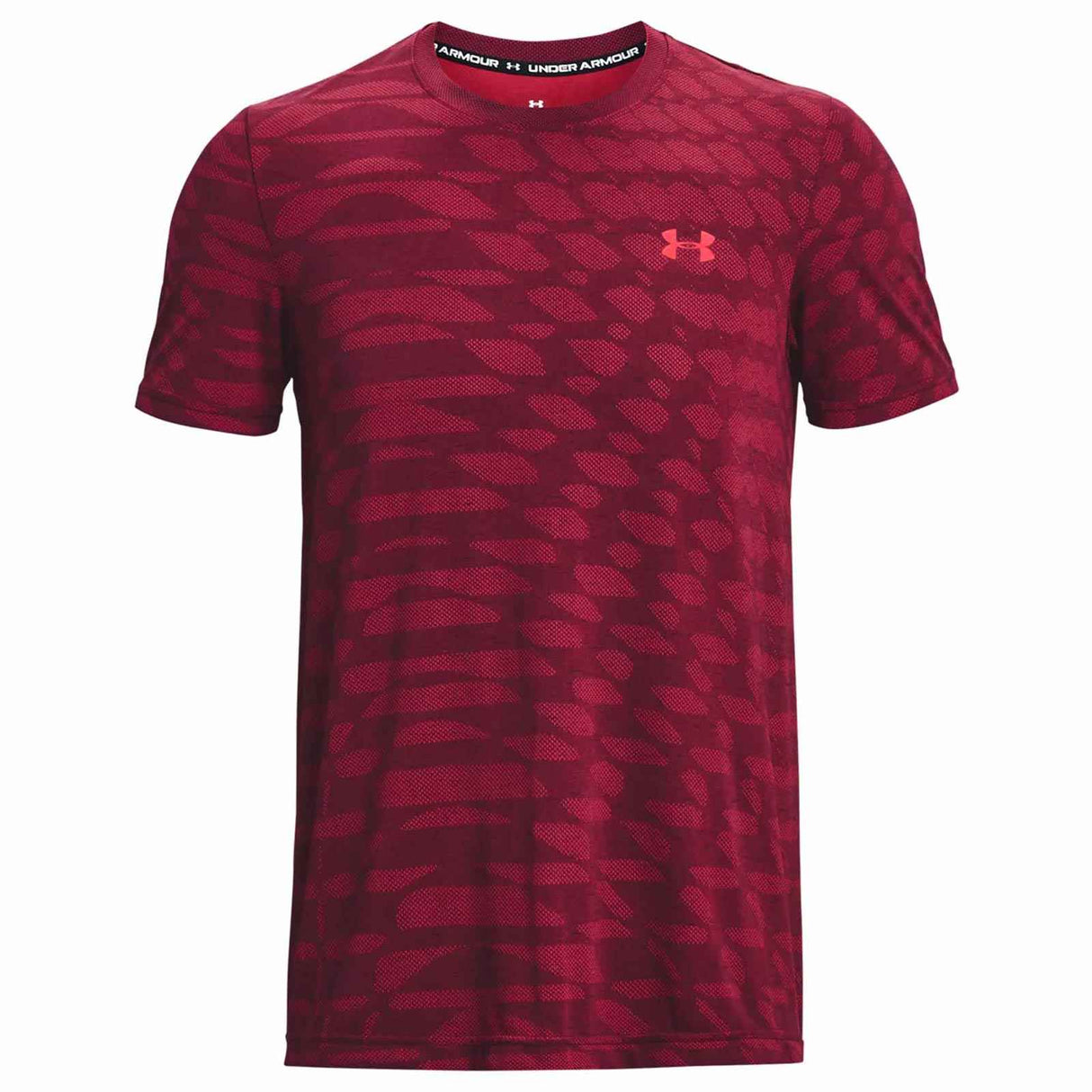 UA Mens Seamless Novelty SS Maroon