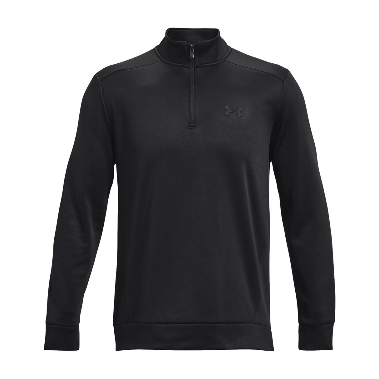 UA Mens Armour Fleece Half Zip Black