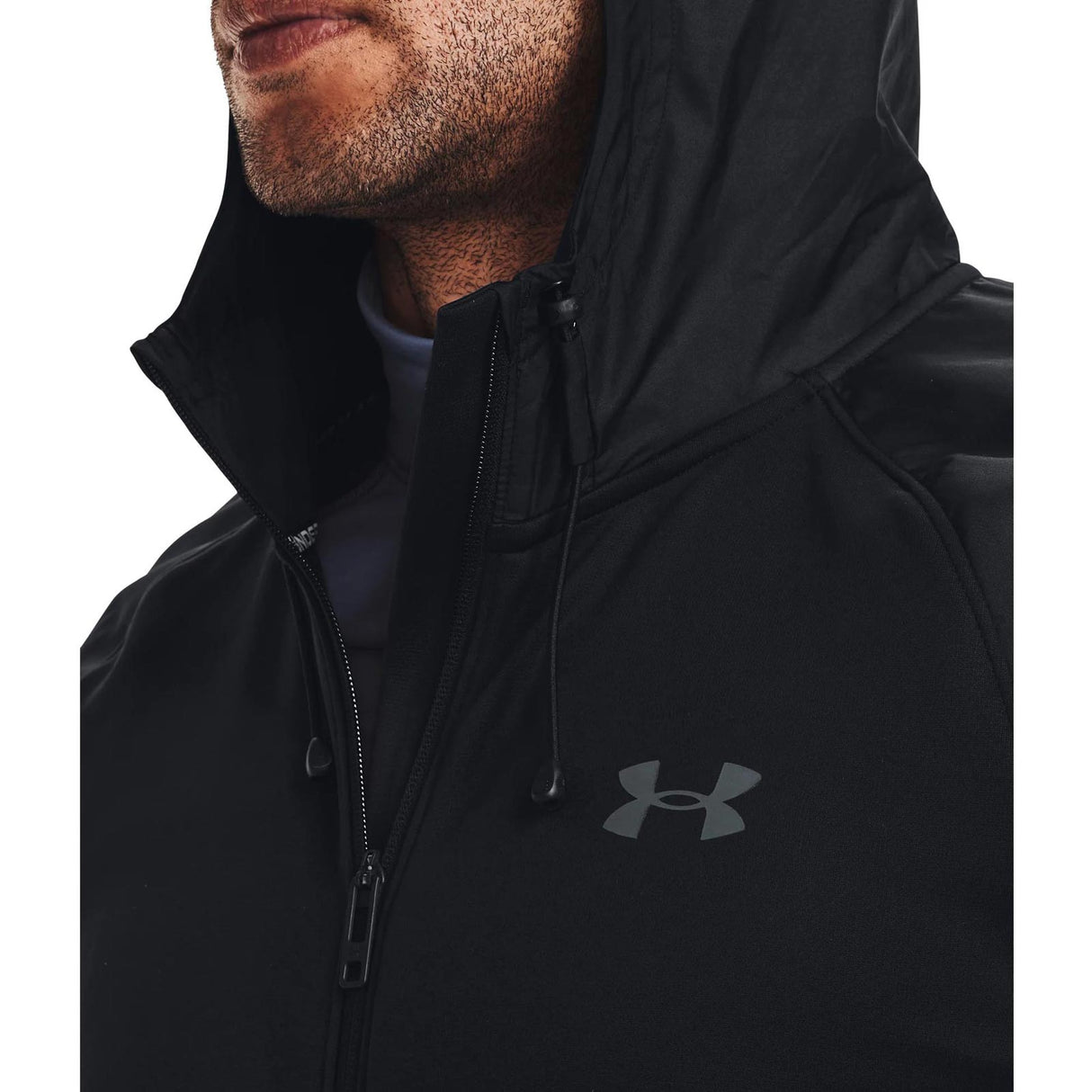 UA Mens AF Storm FZ Hoodie Black