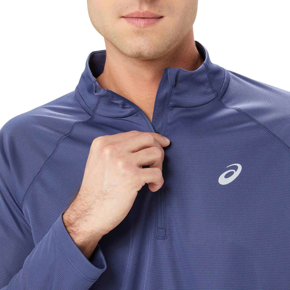 Asics Mens Icon LS Half Zip Blue