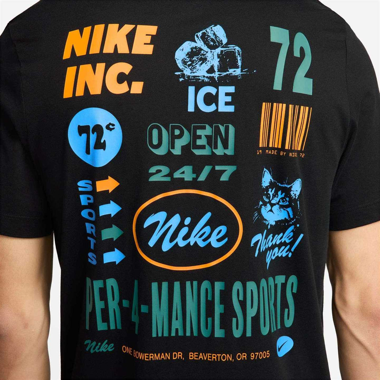 Nike Mens DF 3MO GFX Tee Black
