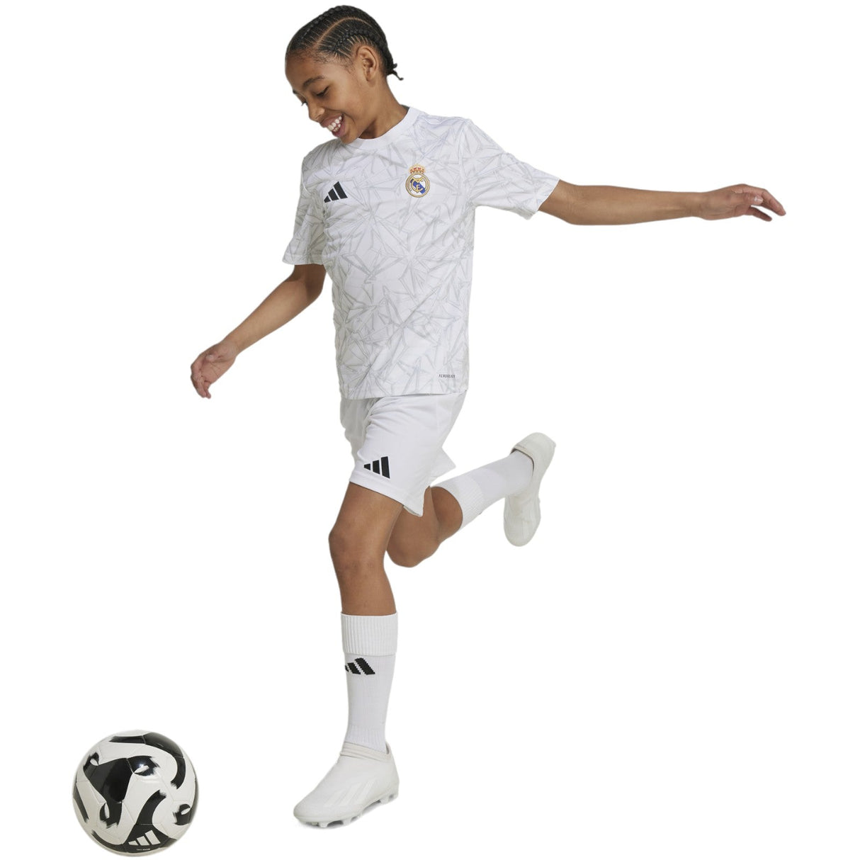 adidas Real Madrid 24 Kids PM Jersey Wht