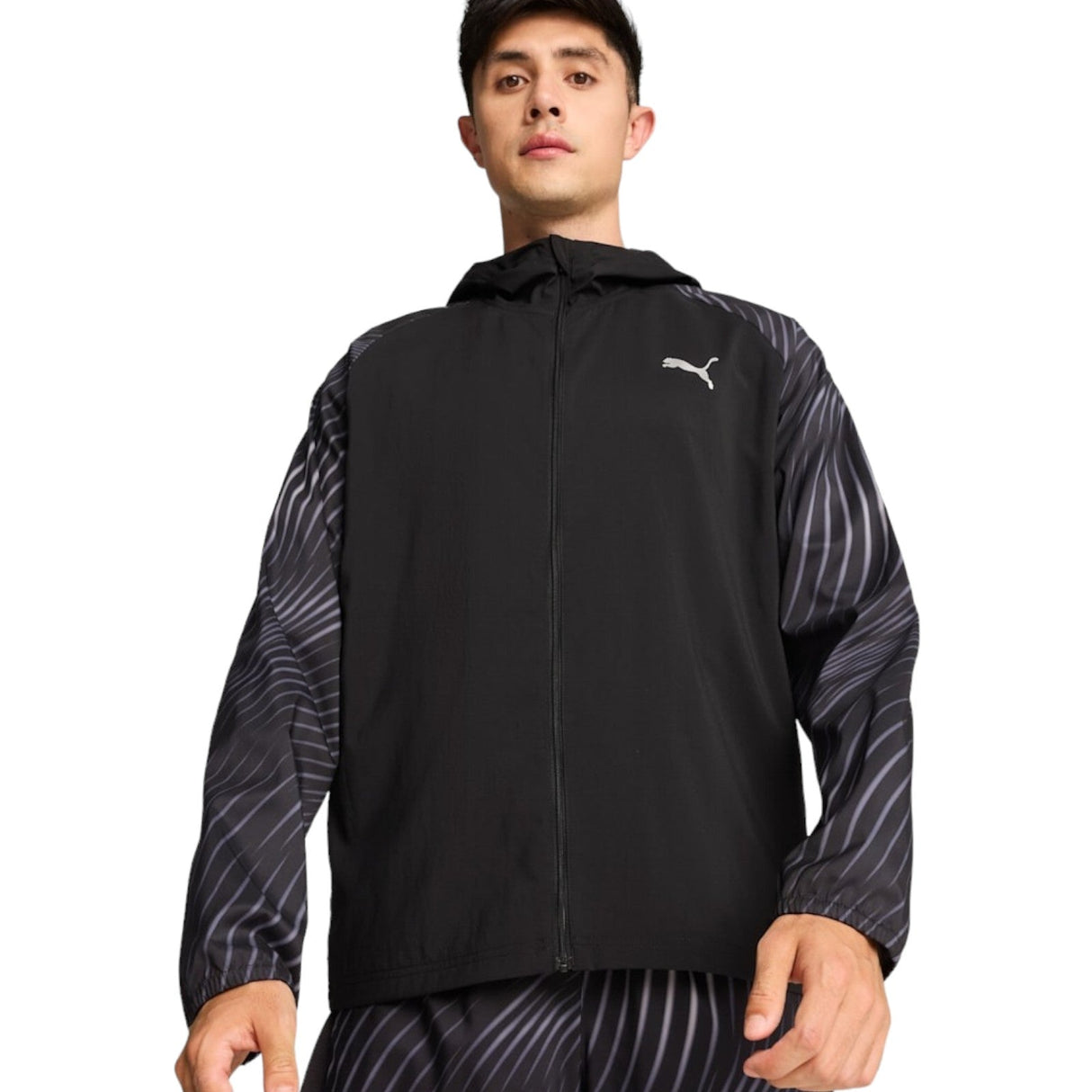 Puma Run Favourite AOP Wovn Mens Jkt Blk