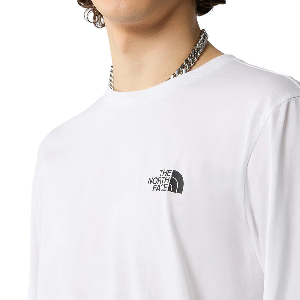 The Northface M LS SIMPLE DOME TEE White