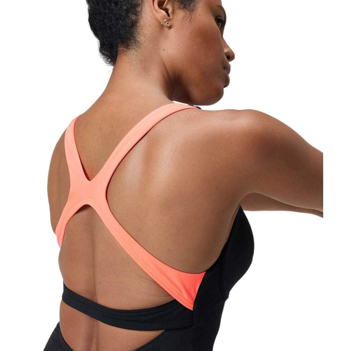Speedo Wn Flex Band Suit Built in Bra Bk
