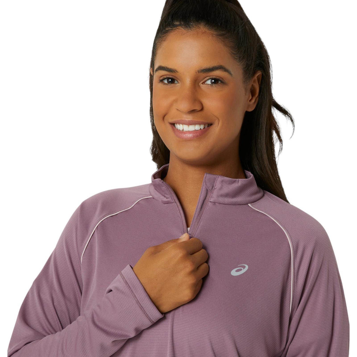 ASICS WMNS ICON LS 1/2 ZIP PINK