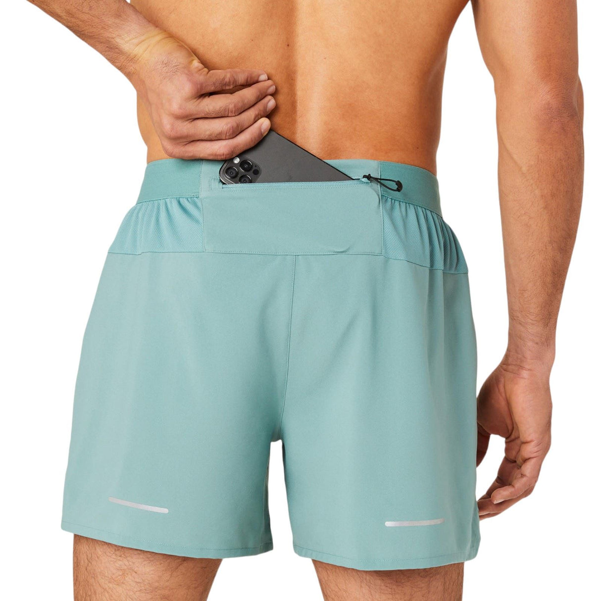 ASICS MENS ROAD 5IN SHORT GREEN