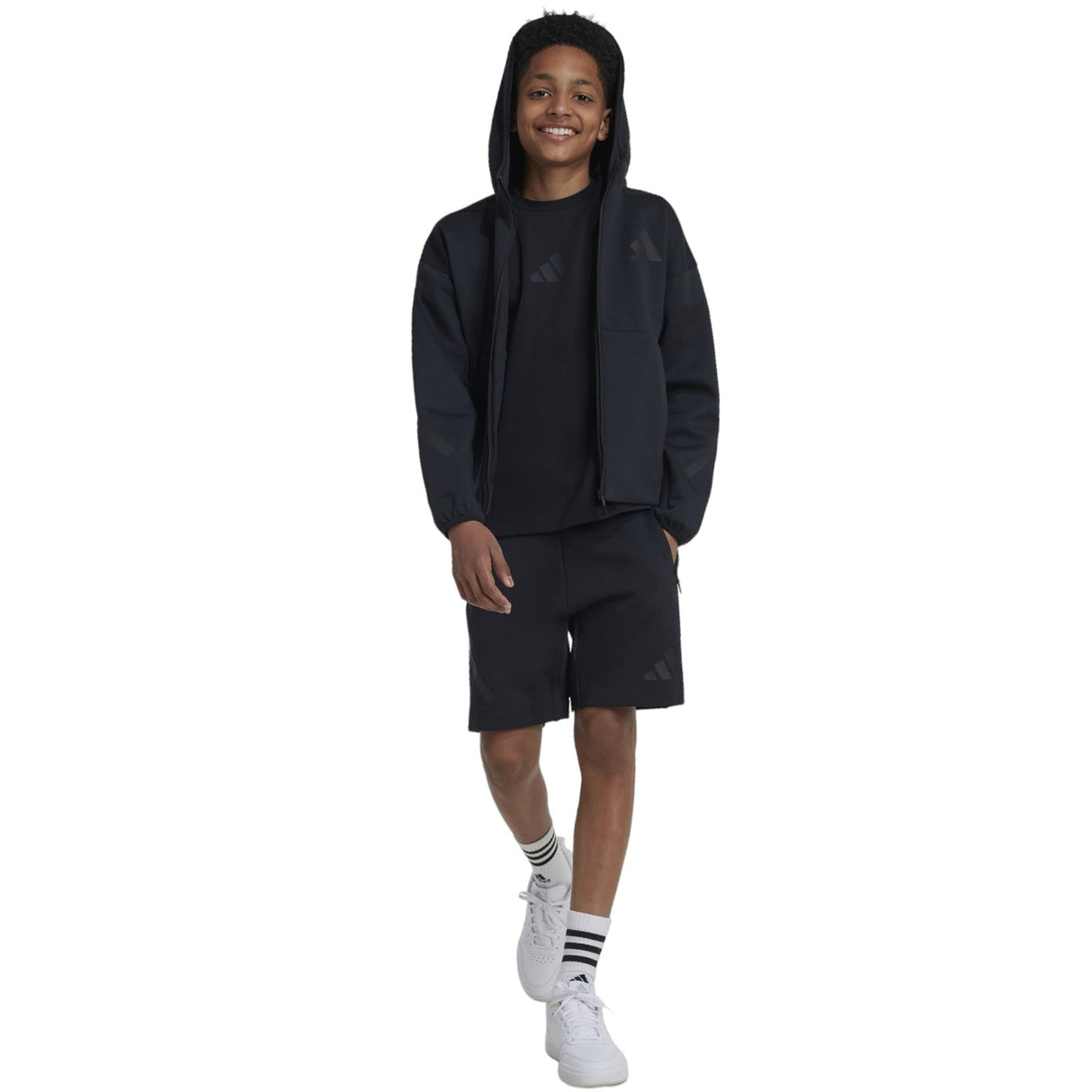 adidas Boys Z.N.E.FZ Hoodie Black