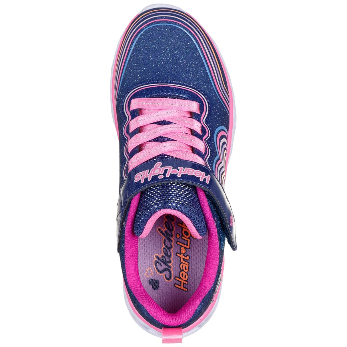 Skechers Girls Heart Lights Retro Nvy