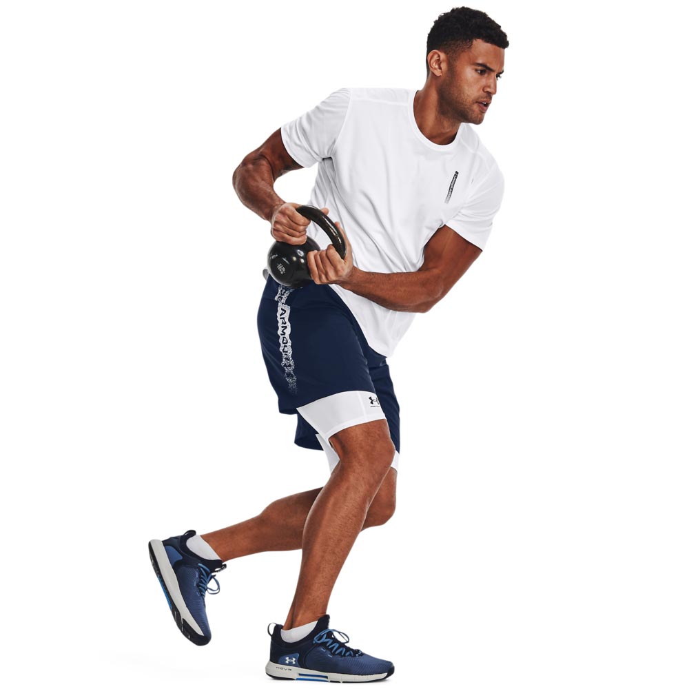 UA Men's Woven Graphic Shorts Navy