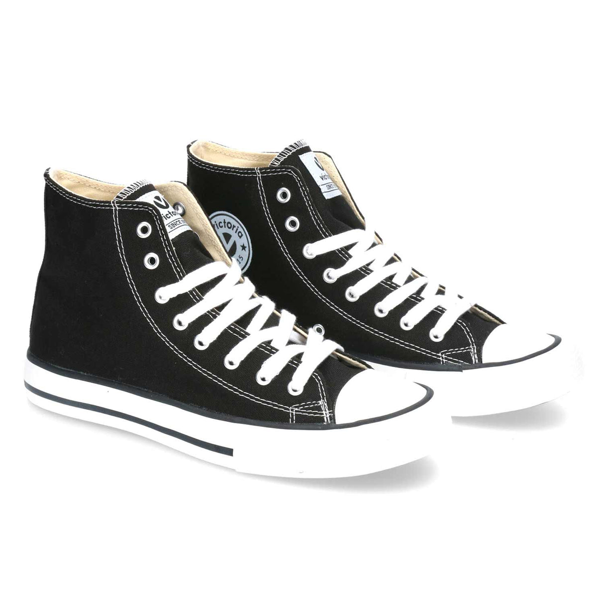 VICTORIA CANVAS HIGH-TOP SNEAKER UNI BLK
