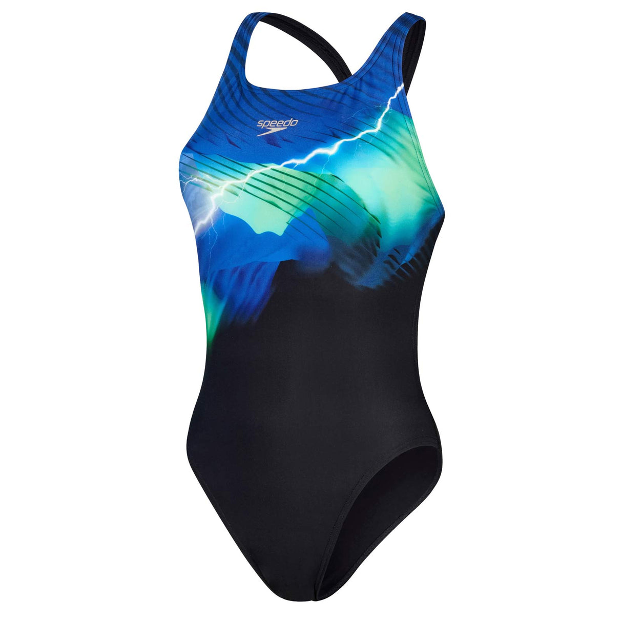 SPEEDO PLMT DIGI LBK 1PC AF BLACK/BLUE